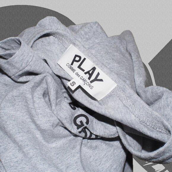 Comme des Garçons PLAY T-Shirt Women's Small Gray - Picture 5 of 5